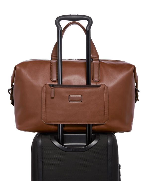 Tumi leather duffle top