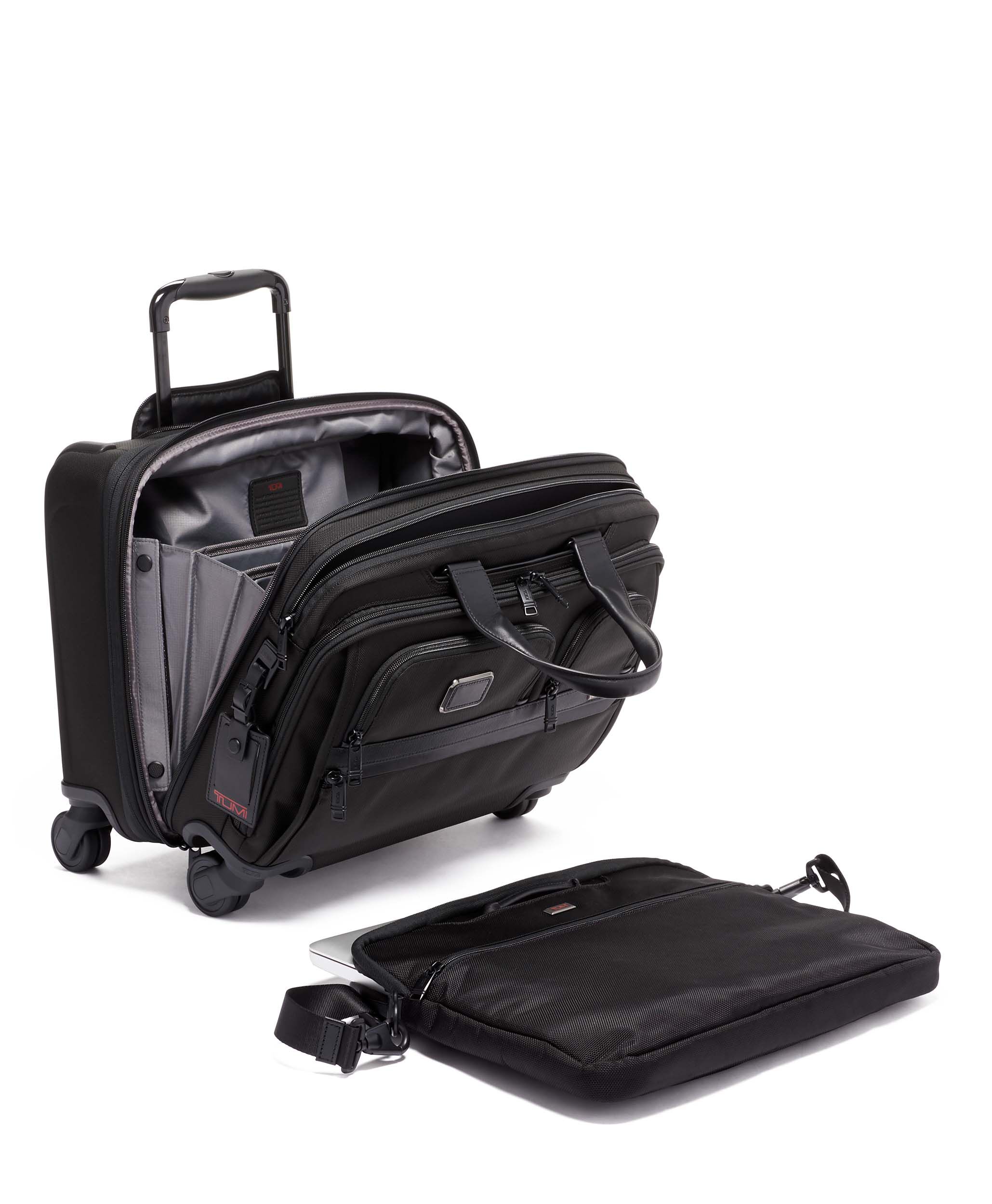 Alpha 3 Deluxe Compact Wheeled Brief 39,5 cm Black | TUMI