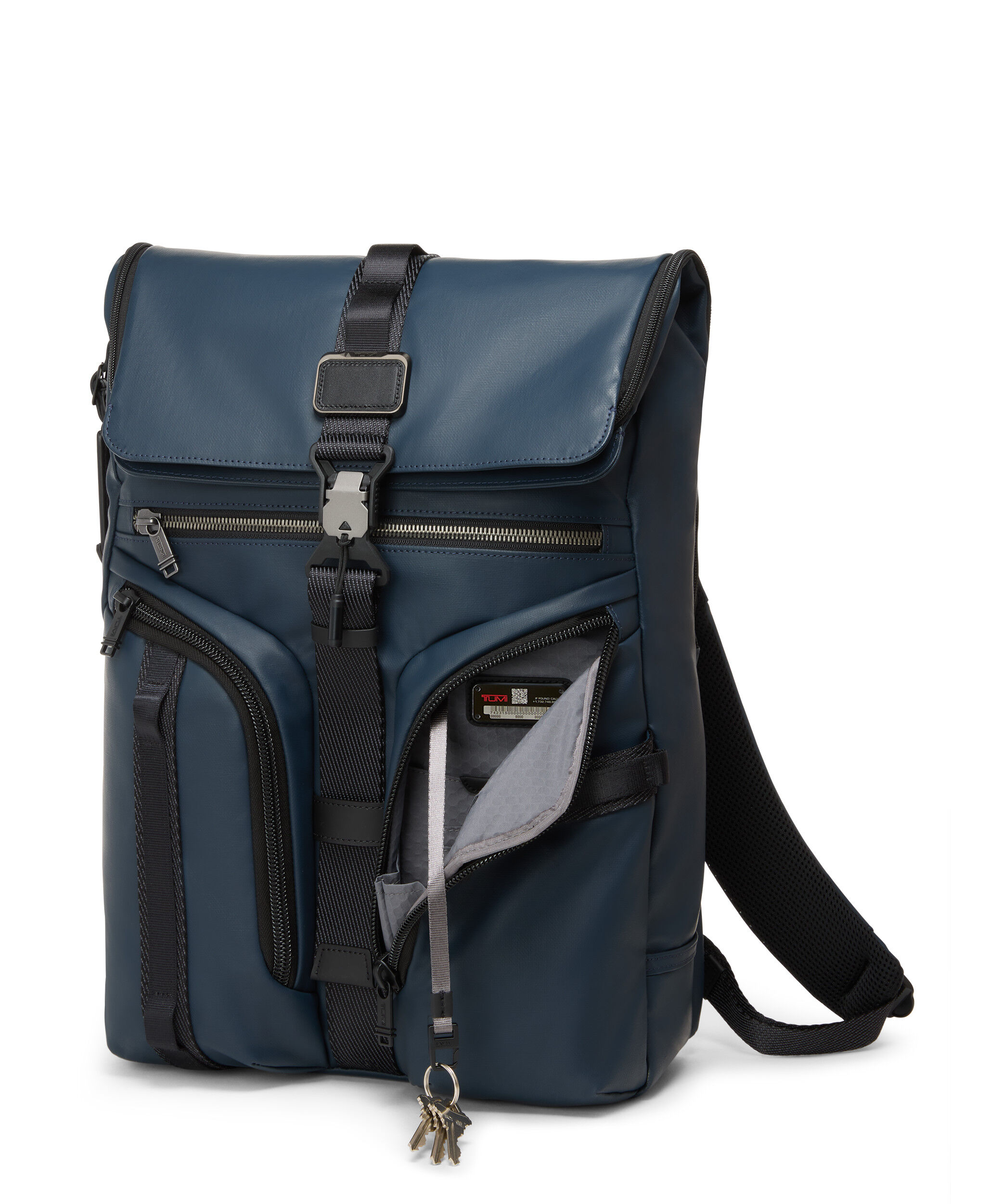 Alpha Bravo Surveillance Flap Backpack Blue | TUMI Finland