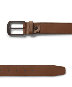 Belts Rounded Rectangle Leather Belt, 30mm