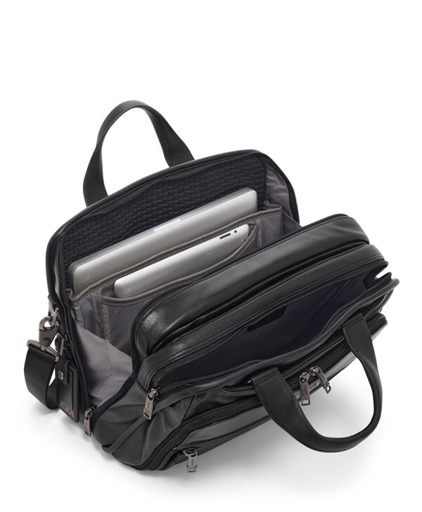Tumi alpha leather briefcase 2025