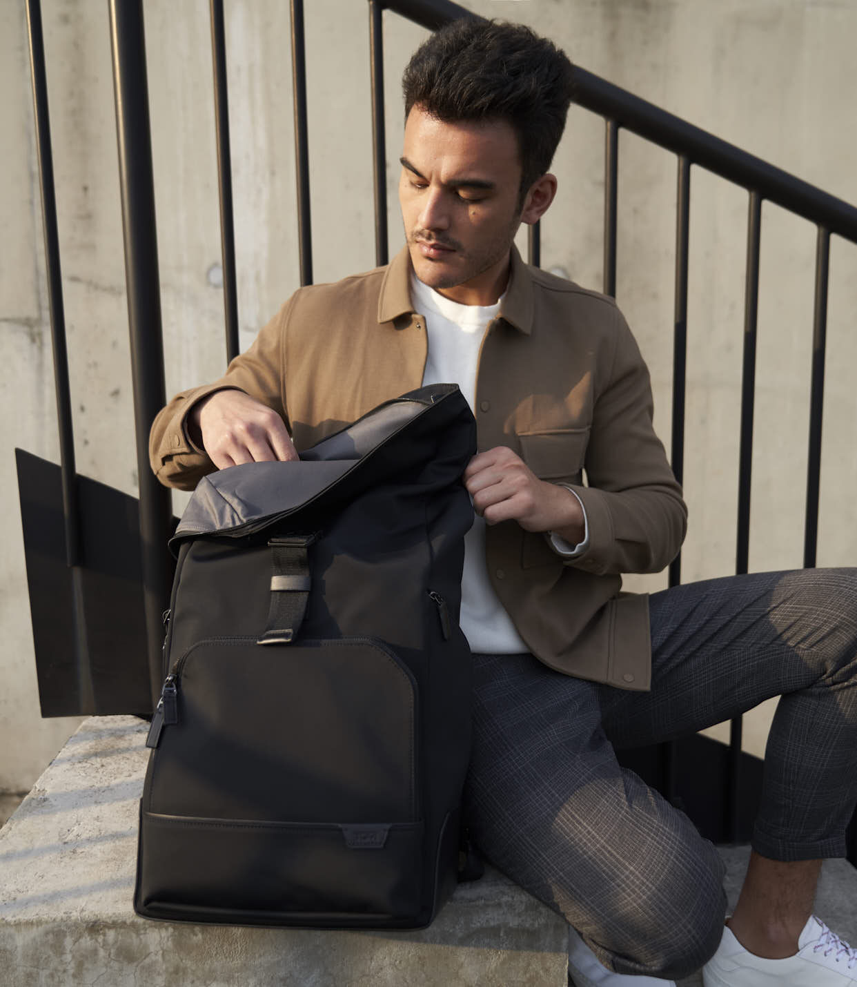 Harrison Osborn Roll Top Backpack Black | TUMI Finland