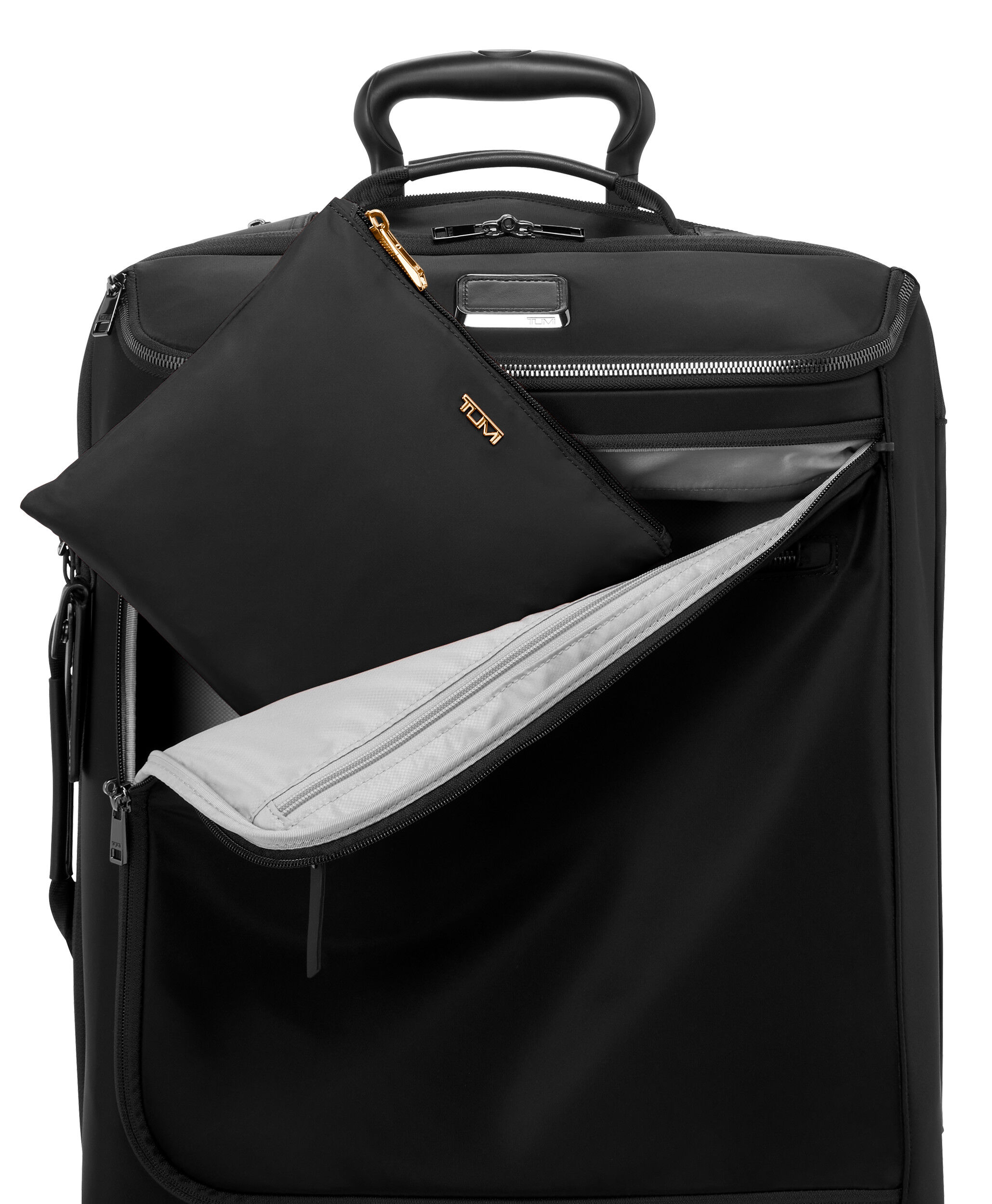TUMI ブラック リュック ゴールド金具 極美品 TUMI リュック トップハンドル ナイロン ブラック ゴールド金具
