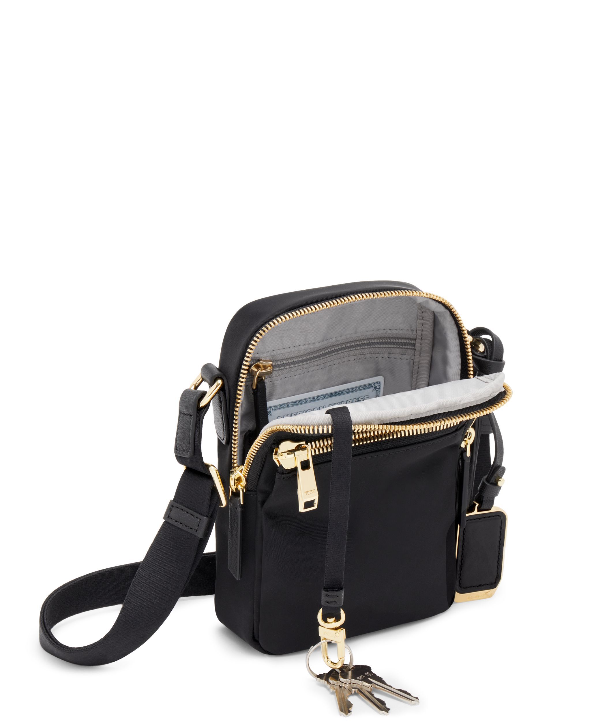 Tumi black crossbody cheap