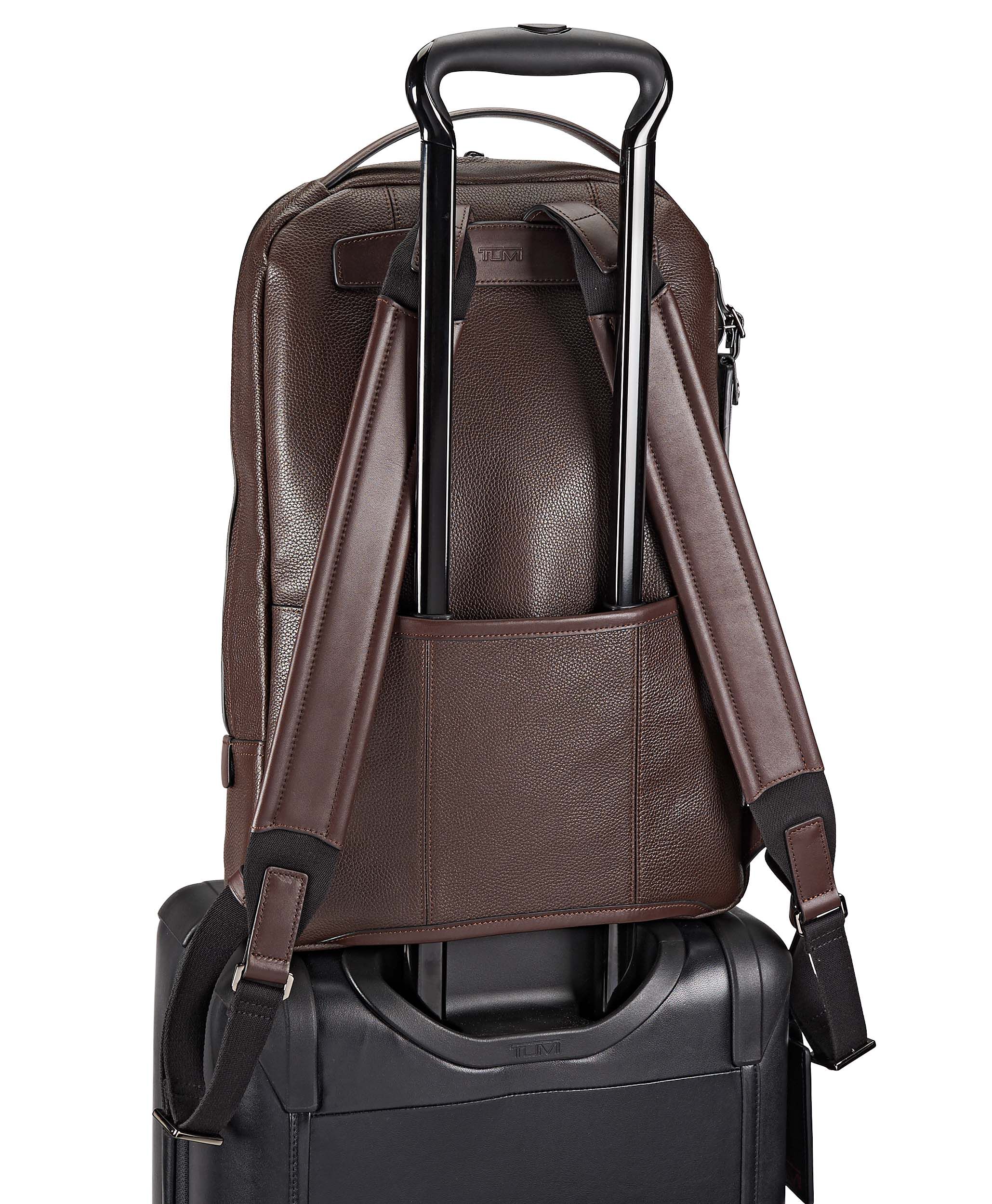 tumi bates leather backpack