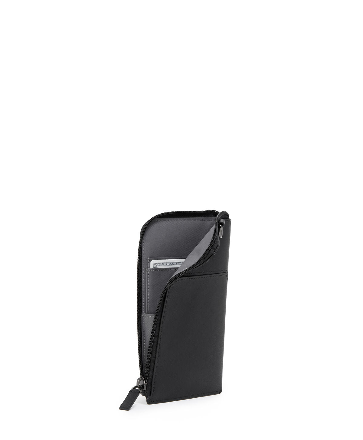 Tumi Nassau CARD POUCH LANYARD  Black Textured
