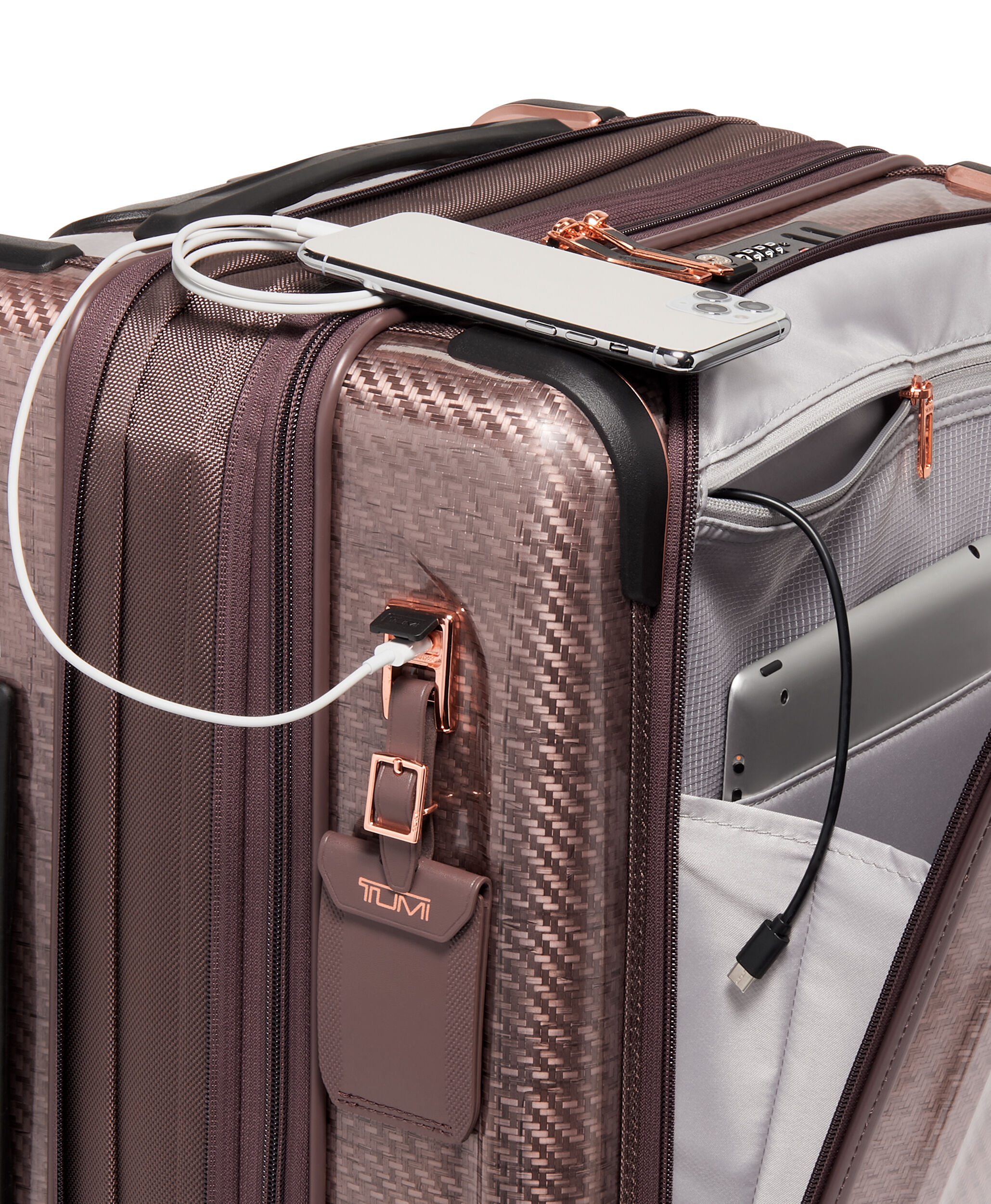 Tumi rose gold luggage cheap